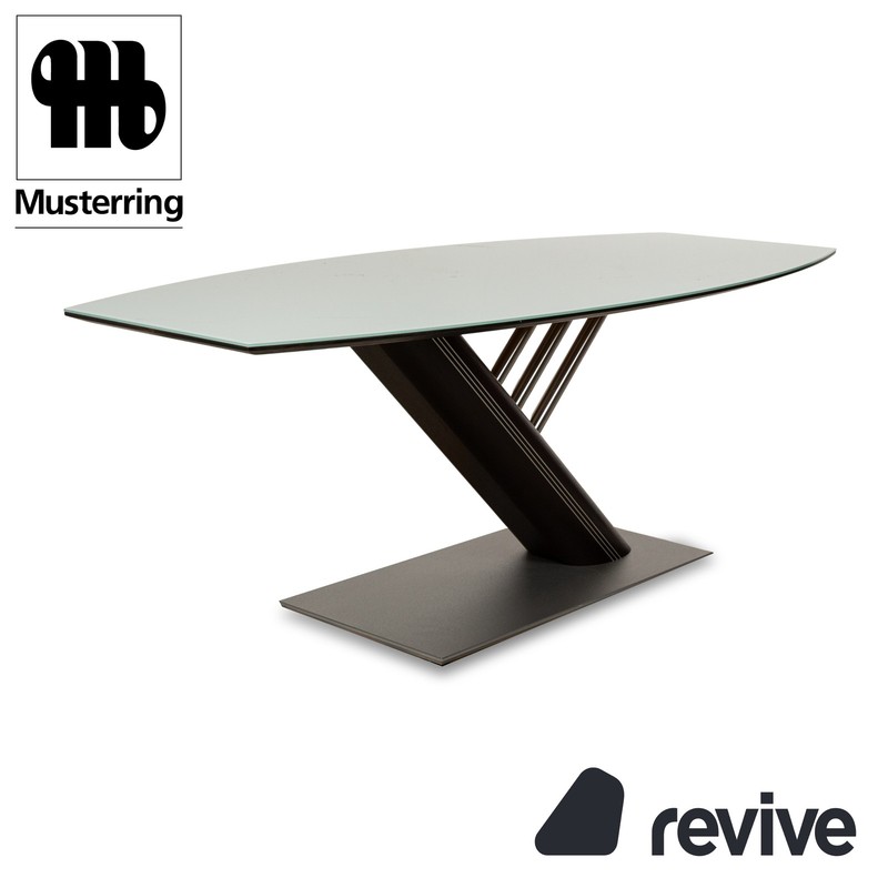 Musterring Glass Dining Table Silver 195 X 95 X 75 Cm