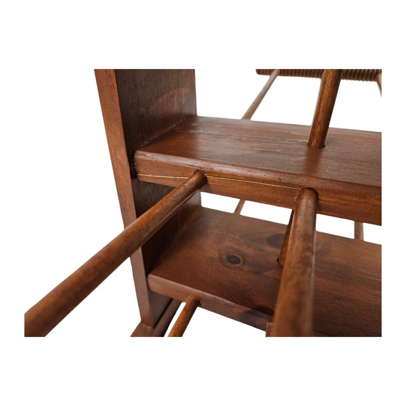 Vintage End Table Magazine Tree Frank Josef Style Danish Scandi Mid-Century gallery