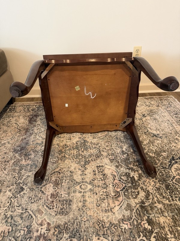 Vintage Bombay Company Queen Anne Mahogany TV Stand, Side Table… gallery