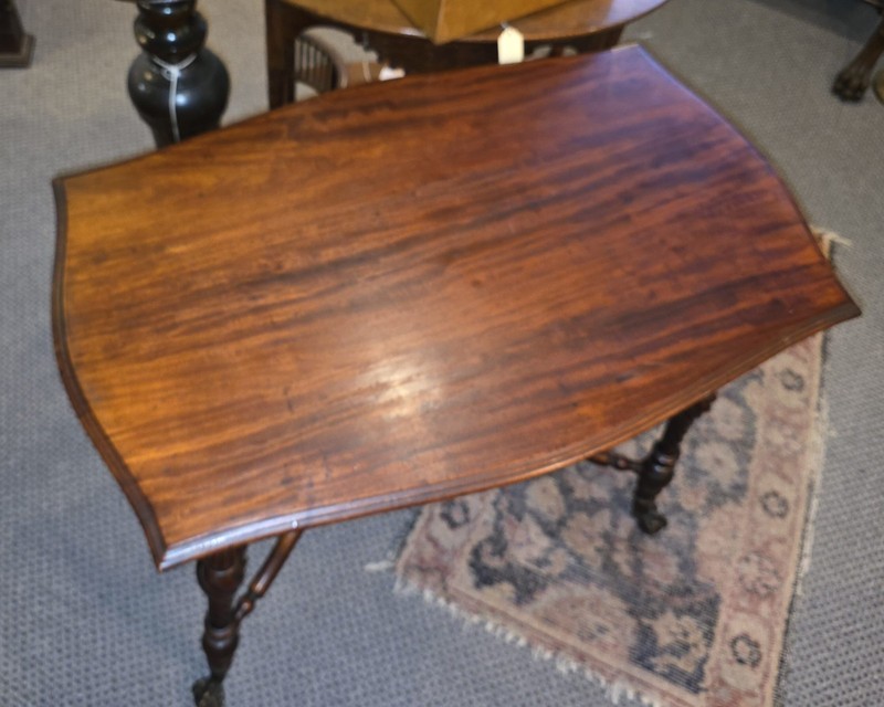 Antique Mahogany Lamp Table – Merklen - Rectangular gallery
