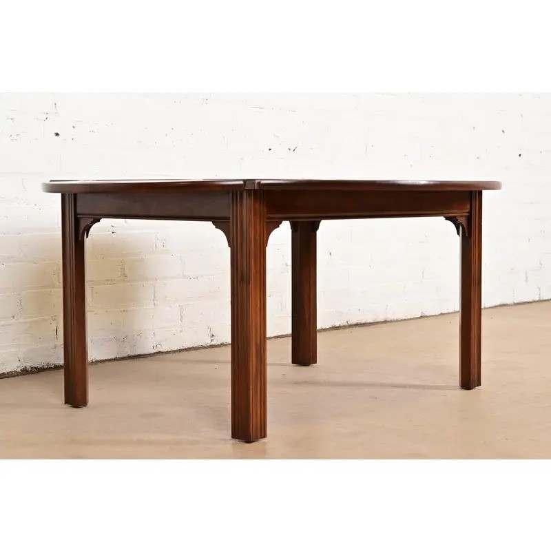 Baker Furniture Chippendale Mahogany Butler's Coffee Table gallery
