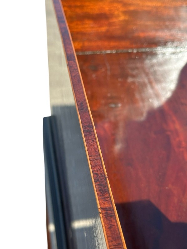 Antique George III Mahogany Inlaid Side Table with Portable Sewing Work Section gallery