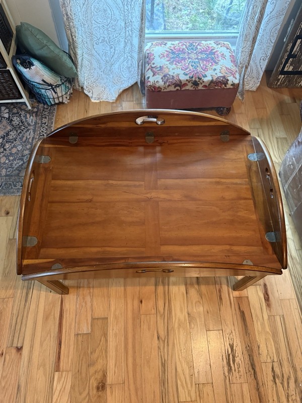 Vintage Hammary Butler's Tray Coffee Table Georgian Chippendale Drop Leaf gallery