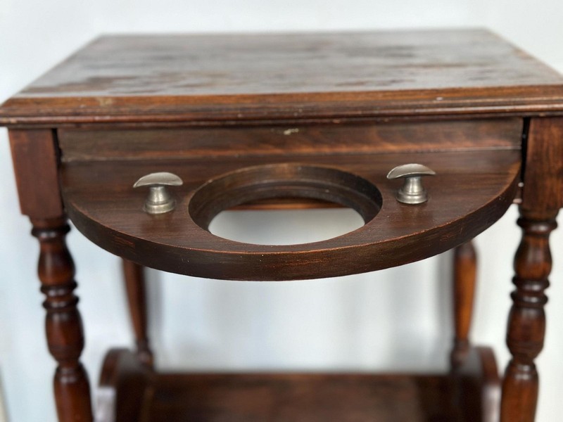 Antique Wooden Smoking Table Cigar Table Hidden Door Cigar Holders Book Rack