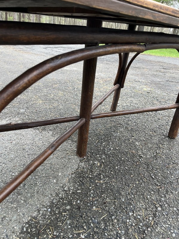 Rare Early Old Hickory Dining Table Or Sofa Table, Rustic, Adirondack, Camp gallery