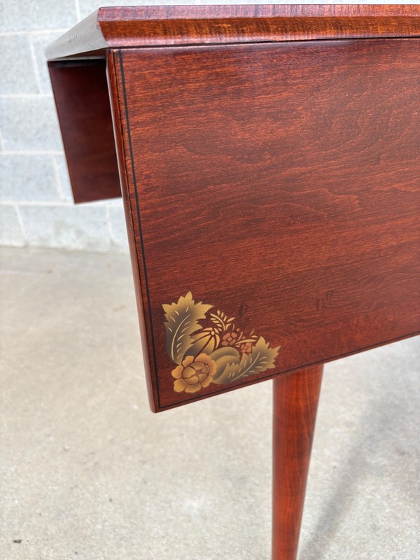 HITCHCOCK RIVERTON FINISH 48" CHERRY DROP LEAF DINING TABLE gallery