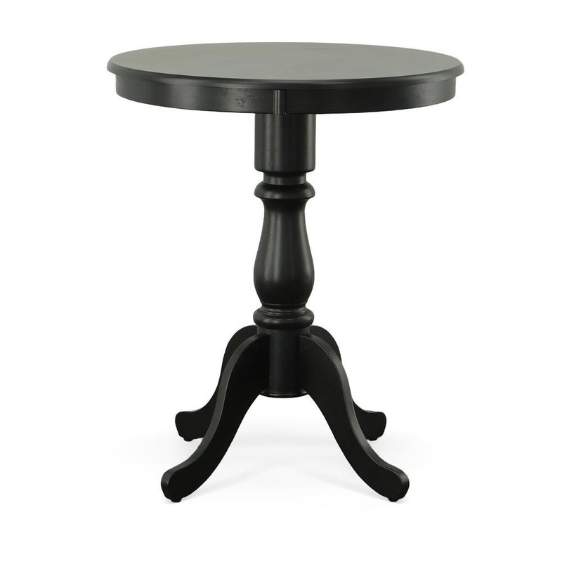 Fairview 30″ Round Pedestal Bar Table – Antique Black