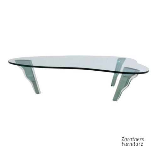 Vintage Free Form Stacked Glass Designer Floating Coffee Table