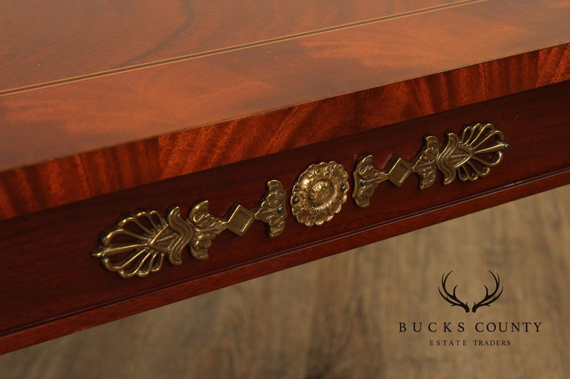 Kindel Empire Style Partial Gilt Carved Mahogany Coffee Table gallery