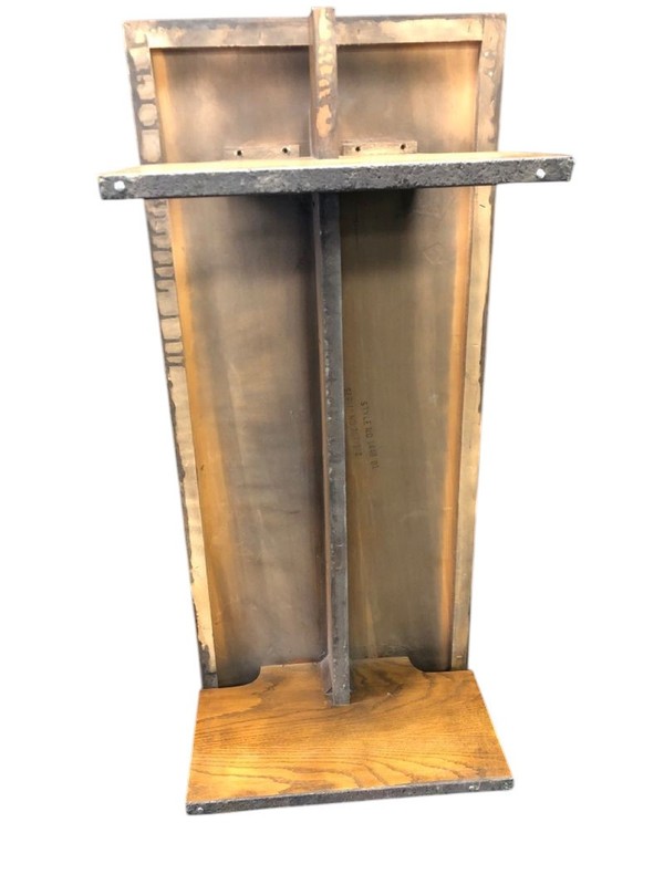 Large Mid Century Modern Lane Brutalist Oak Coffee Table gallery