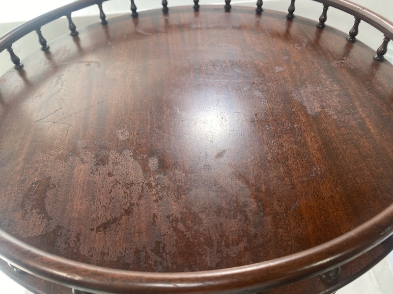 Imperial Furniture 3 Tiered Table Gallery 1456 Genuine Mahogany 18x28” True gallery