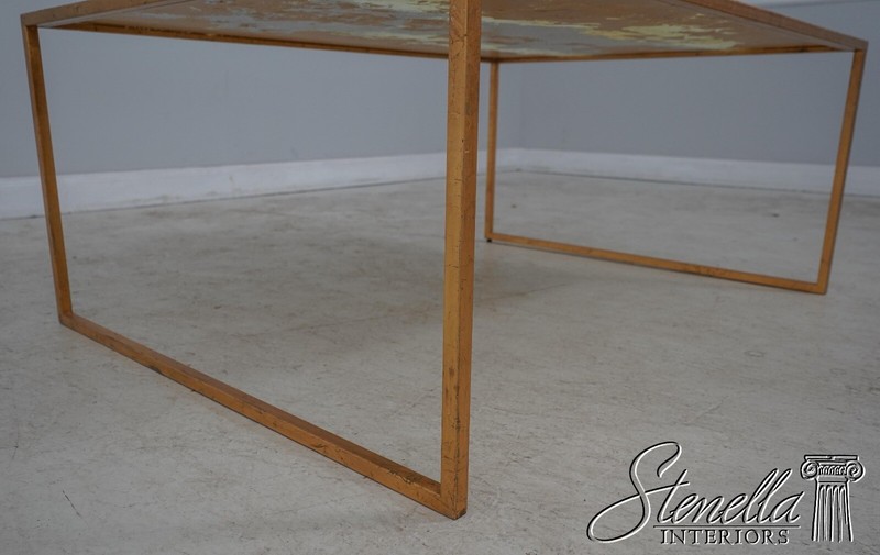 60386EC: Stunning Modern Design Gold Leaf Reverse Painted Coffee Table gallery