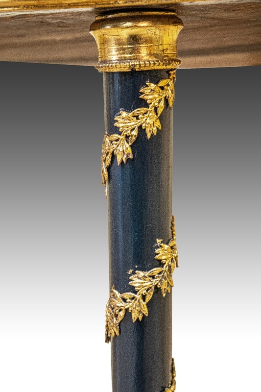 Superior 19C Gueridon Table Gilt Bronze Marble gallery