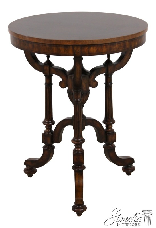 L72288: MAITLAND SMITH Round Mahogany Pedestal Lamp Table