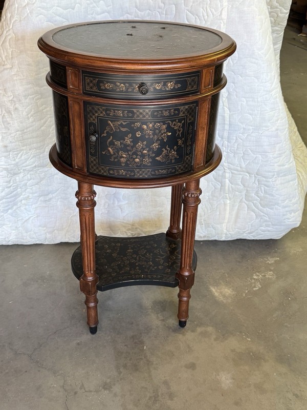Handmade Italian Walnut Antique Table Cabinet