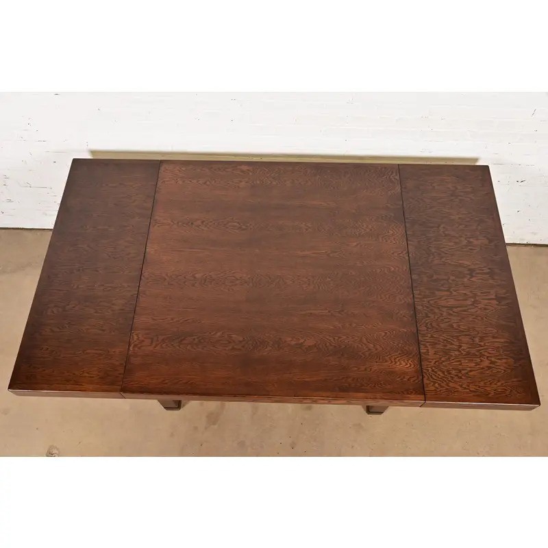 Klaus Rausch Mid-Century Brutalist Extension Dining Table, Newly Refinished gallery