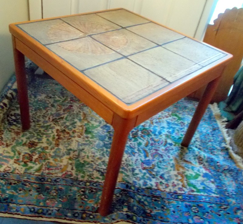 MCM COCKTAIL ACCENT SUNBURST TILE TABLE Denmark Scandinavian TRIOH gallery
