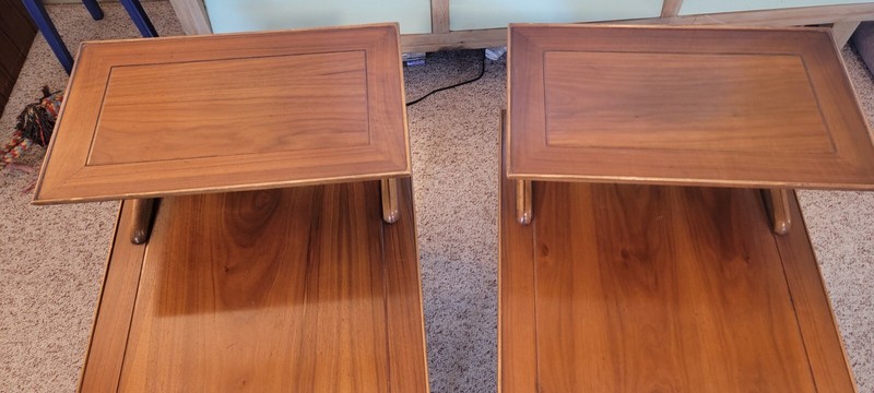 Lane Acclaim, Altavista, Mid-Century Dovetail Side Tables 1950s x2 Ser. #s same gallery