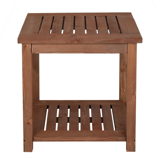 Square Wood Side Table Carbonized Color gallery