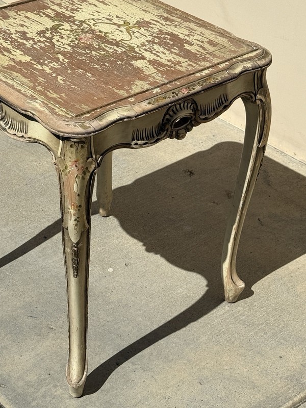 Vintage French Provincial Wood Side Table gallery