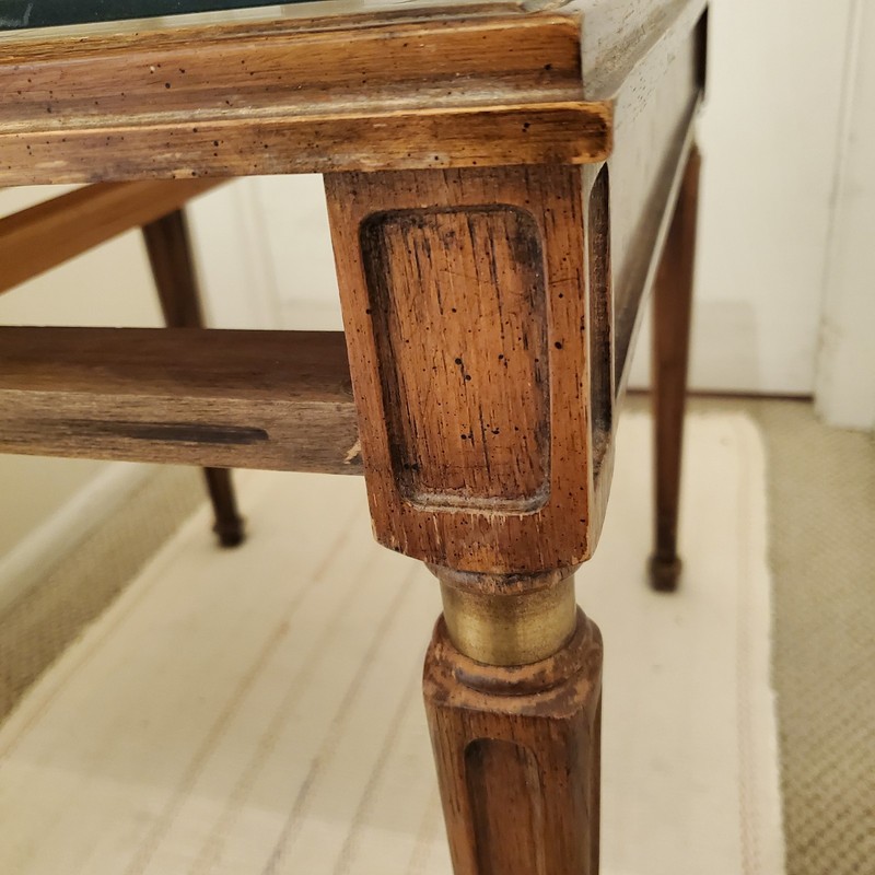 Hekman Solid Hardwood Side Table w/ Drawer & Tempered Glass Top – 22" Vintage gallery