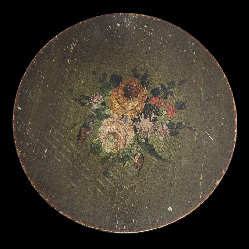 Peter Engel Inc. NYC Pedestal Table Plant Stand Hand Painted Floral c.1905–1915 gallery