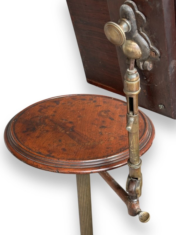 19th Century Accent Table Reading Stand Cast Iron and Mahogany gallery