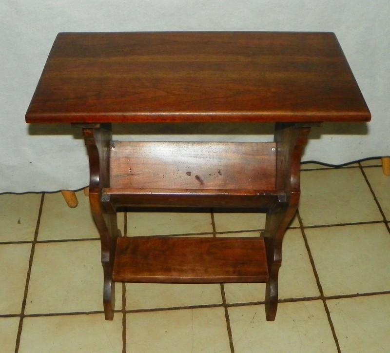 Solid Walnut Bookshelf Table / End Table (BST-18) gallery