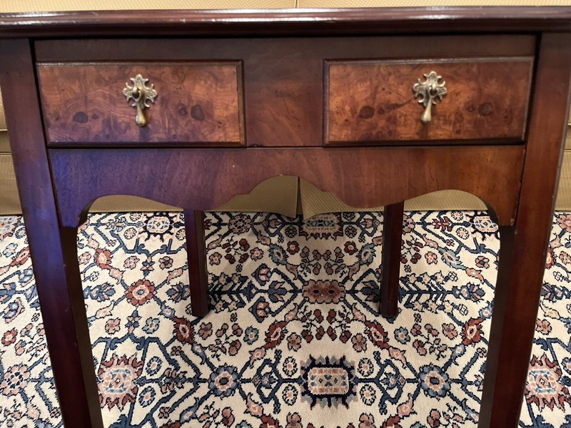 Kindel Mahogany End Side Table Jacobean Inspired Design Teardrop Pulls gallery