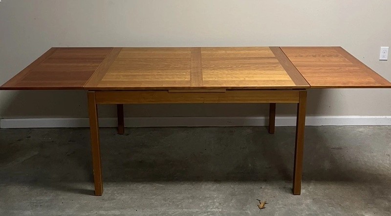 Mid Century Modern MCM Danish Teak Extendable Dining Table Mobler Vintage