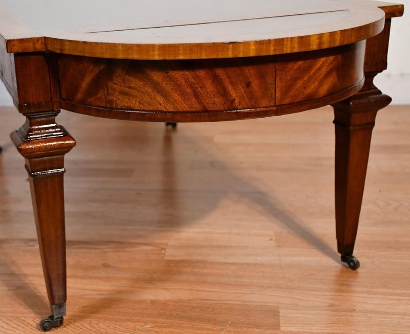 1930s English Regency Mahogany & Satinwood , Leather top Coffee table gallery