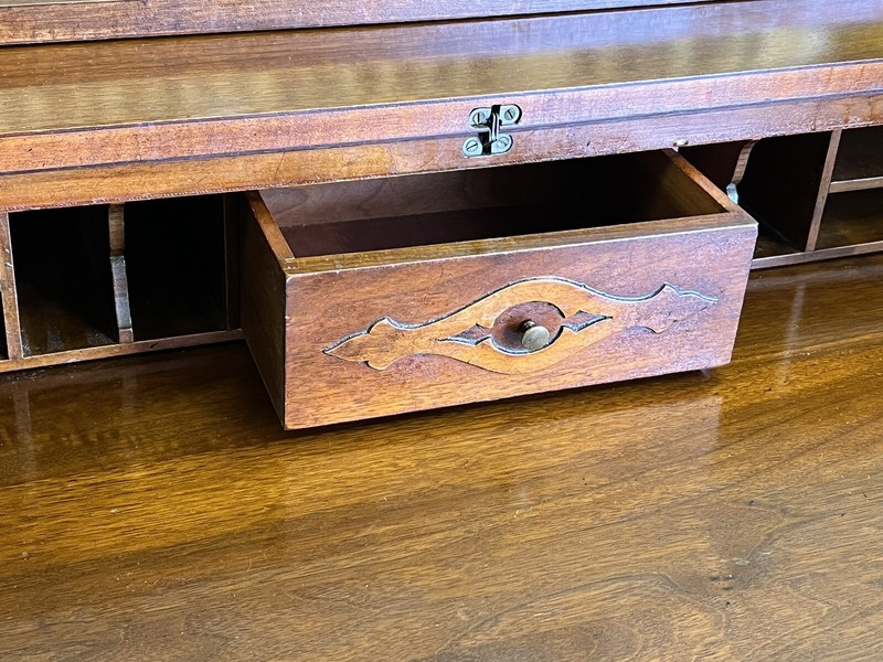 Vintage Antique Edwardian Walnut Writing Desk Secretary Sofa Table Hall Table gallery