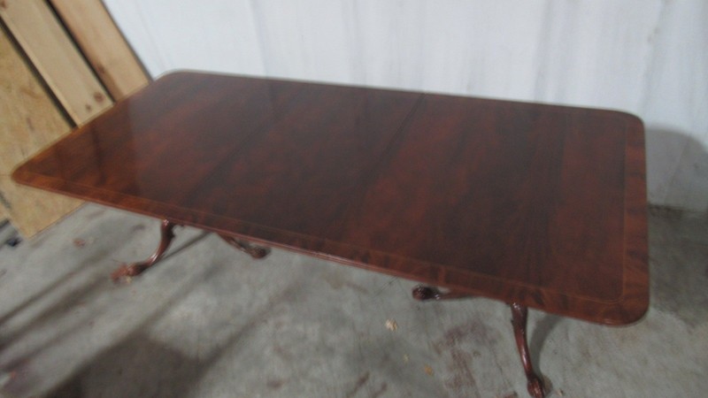 Flame Mahogany Banquet Dining Table Pedestal Highend Designer gallery