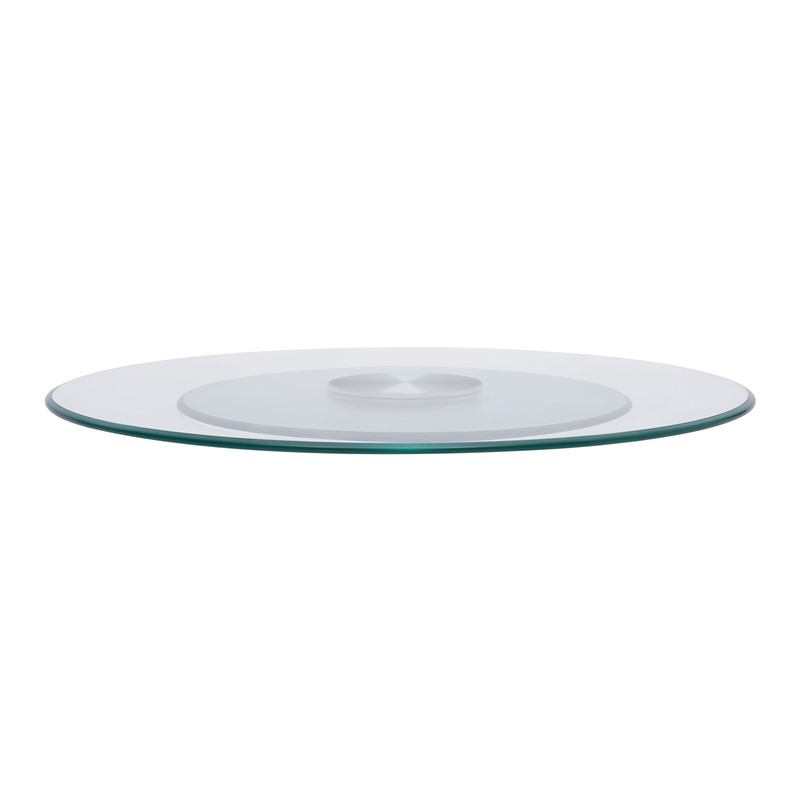 27.56" Glass Lazy Susan Turntable Large Dining Table Round Clear Rotating Tray gallery
