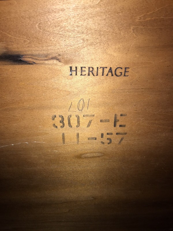 Mid Century Modern 1950s Heritage Henredon Horn Leg Tree Magazine Table gallery