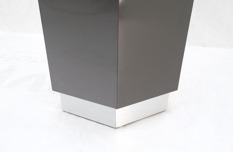 Grey Laminate Aluminum Base Hexagon Shape Mid-Century Modern Pedestal gallery