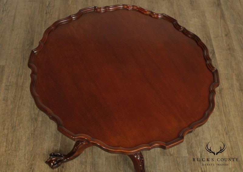 Chippendale Style Carved Mahogany Piecrust Tilt Top Tea Table gallery