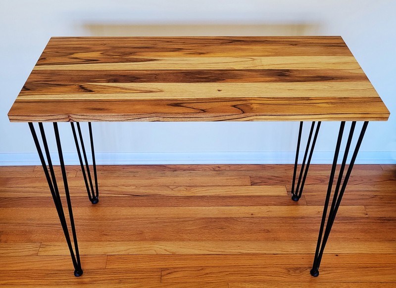 Teak Accent Table, Modern Design, Hand Made in USA