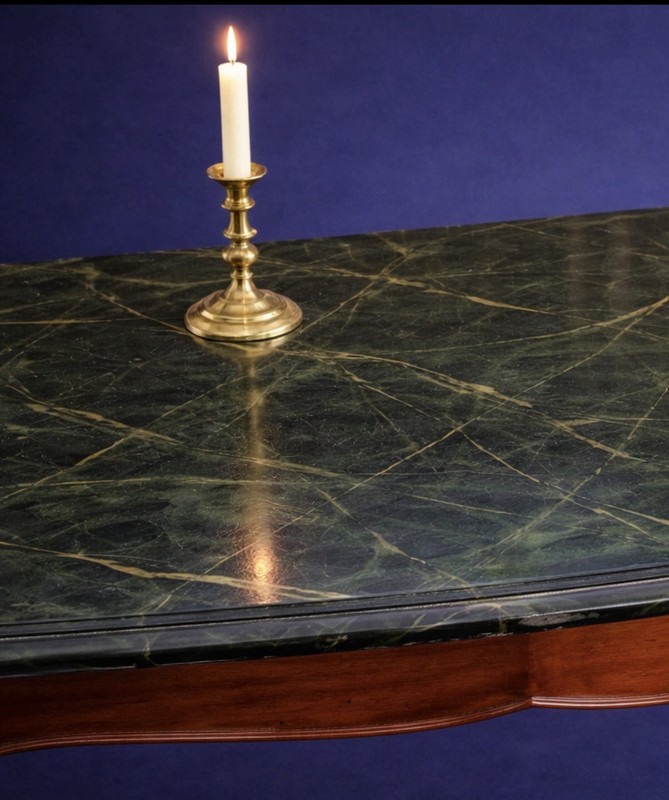 French Louis XV Table Attributed Paul Sormani Paris Faux Marble Top C. 1850 gallery