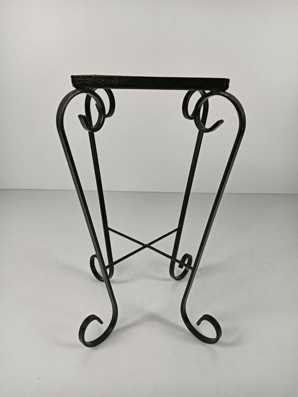 Vintage Wrought Iron Ceramic Tiles top Small side occasional wine table retro fu gallery