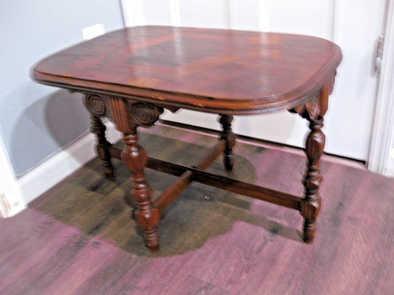 1900's Rare Italian Victorian Parlor Table 4 legs original finish gallery