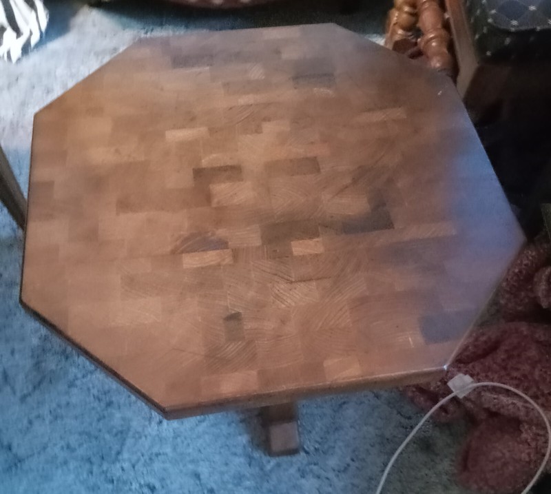Mid Century Butcher Block End Table / Side Table (RP-ET188) gallery