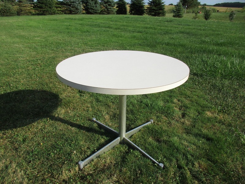 Vinage Thonet round dining/office Table. formica top