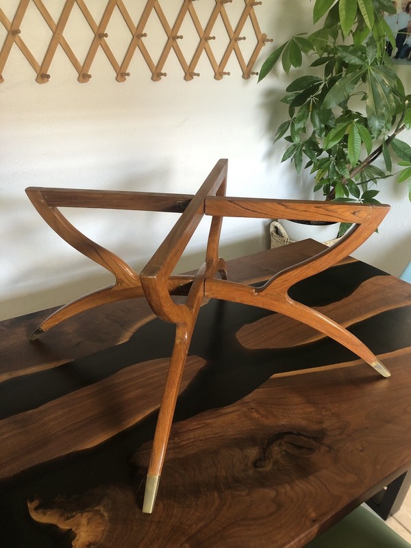 Vintage Mid Century 1950’s Moroccan Brass Table/Spider Leg Base/Pie Crust Rim gallery