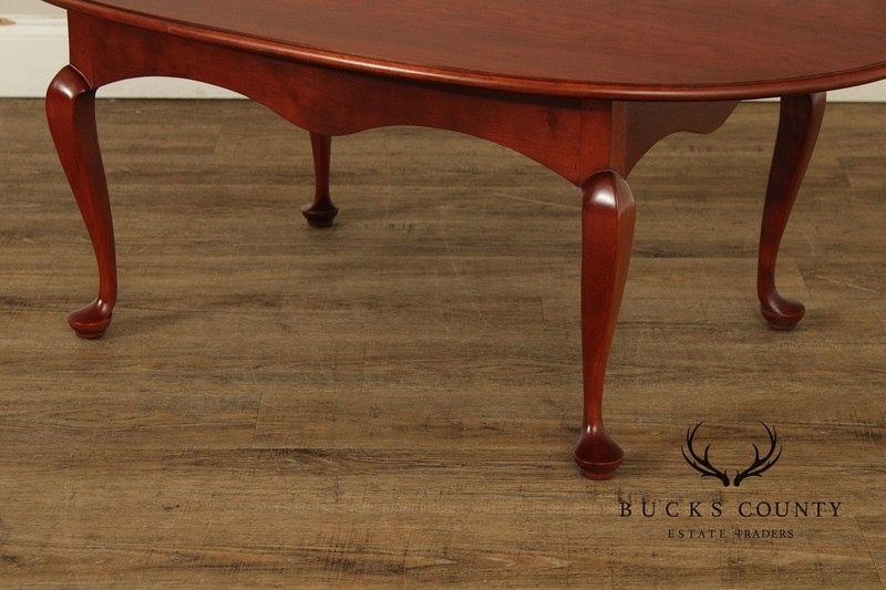 Bench Made Queen Anne Style Oval Cherry Coffee table gallery