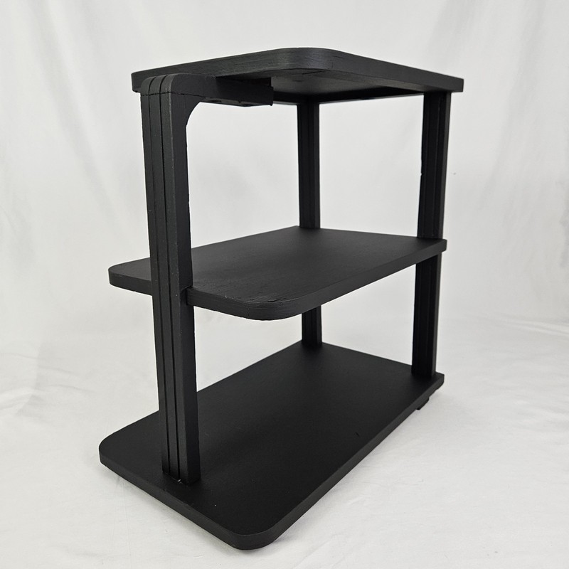 Vintage Art Deco Waterfall Bookshelf End Table 3 Tier Mid-Century Modern gallery