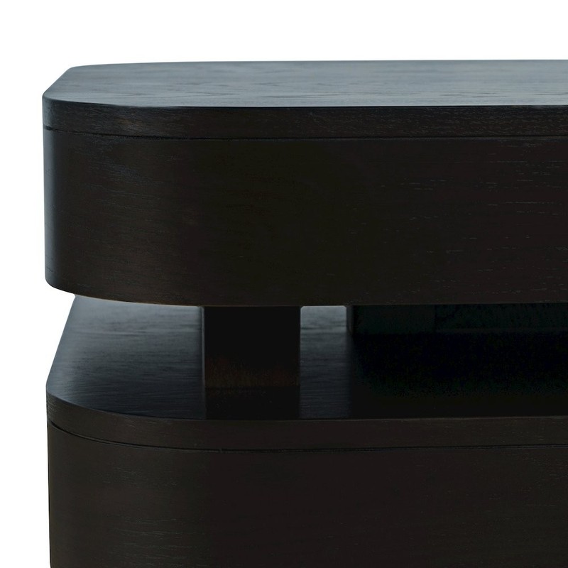 Mid-Century Modern Floating Sculpture Layered Coffee Table with Caster Wheels gallery
