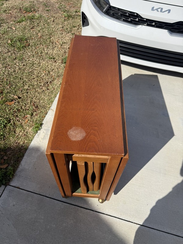 VTG Mid Century DANISH Modern Oak Drop Leaf Tambour STUDIO Table And 4 Chairs gallery
