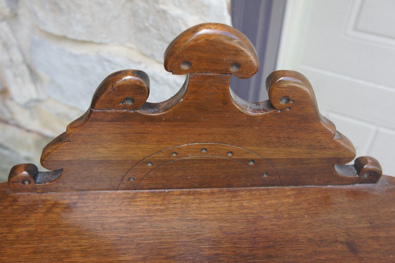 Vintage Arts & Crafts Hand-Crafted Style Wood Telephone Accent Parlor Table gallery