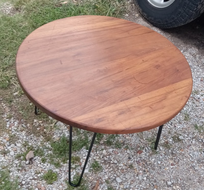 Mid Century Round Solid Cherry Coffee Table (CT335)